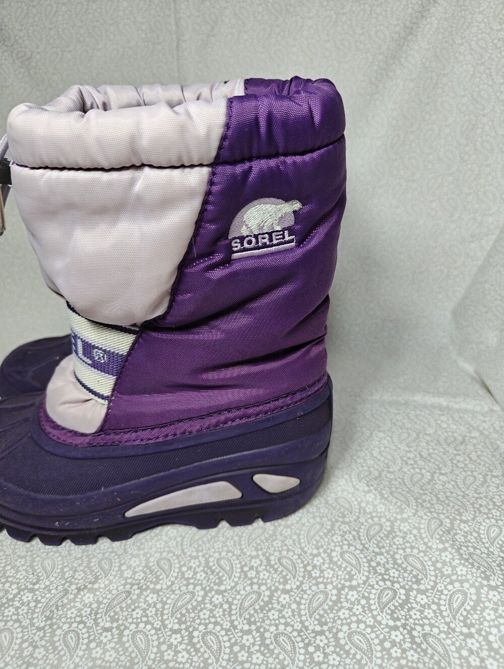 Sorel Youth Cub Insulated Purple Lavender Winter Snow Boots Toddler Girl's 12 - Picture 5 of 11